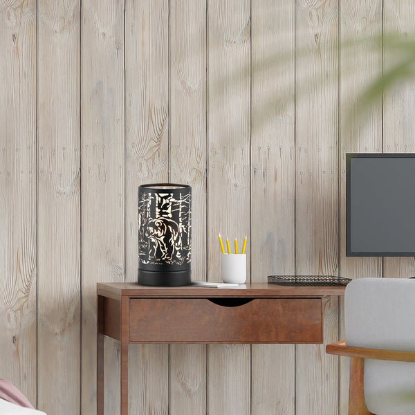 Kringle Candle 7" Touch Lamp Wax Warmer-Black Bear Family