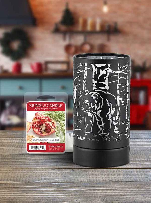 Kringle Candle 7" Touch Lamp Wax Warmer-Black Bear Family