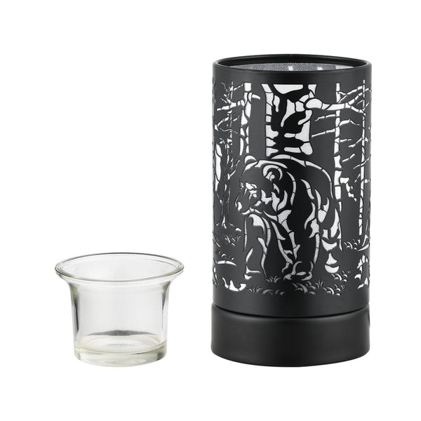 kringle candle 7" Touch Lamp Wax Warmer-Black Bear Family