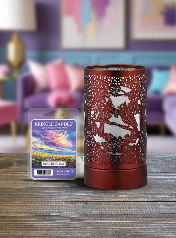 Kringle Candle 7" Touch Lamp Wax Warmer-Cardinals