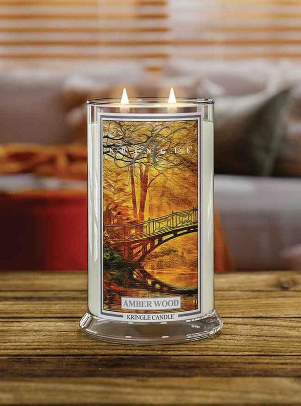 Kringle Candle Amber Wood Large 2-wick