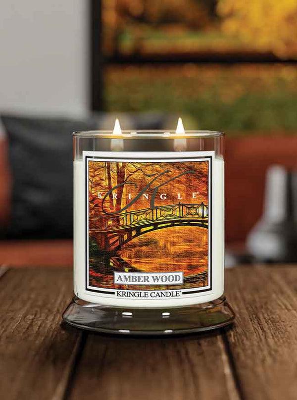 Kringle Candle Amber Wood Medium 2-wick