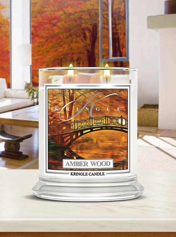 Kringle Candle Amber Wood Medium 2-wick