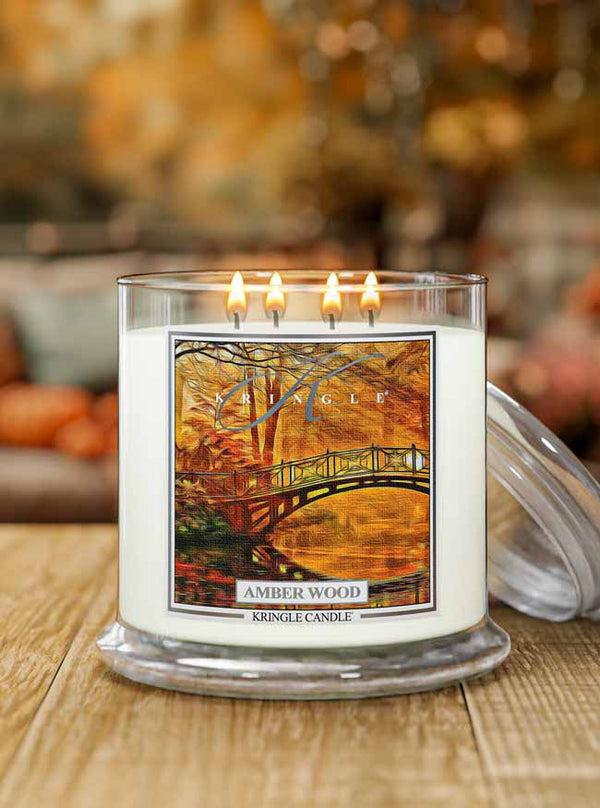 Kringle Candle Amber Wood XL 4-Wick