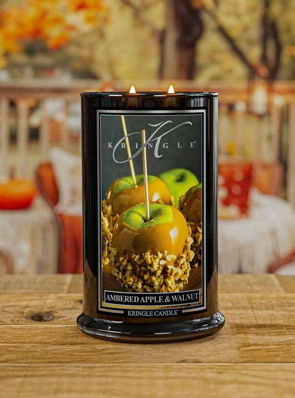 Kringle Candle Ambered Apple & Walnut Large 2-wick