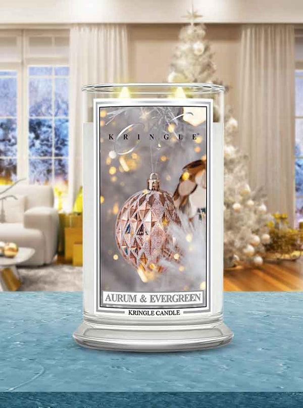 Kringle Candle Aurum & Evergreen Large 2-wick