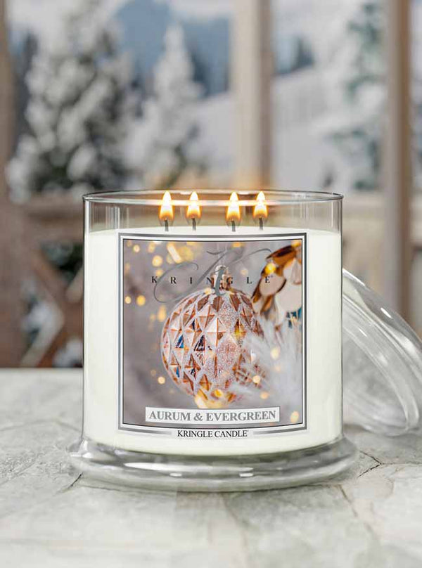 Kringle Candle Aurum & Evergreen XL 4-wick