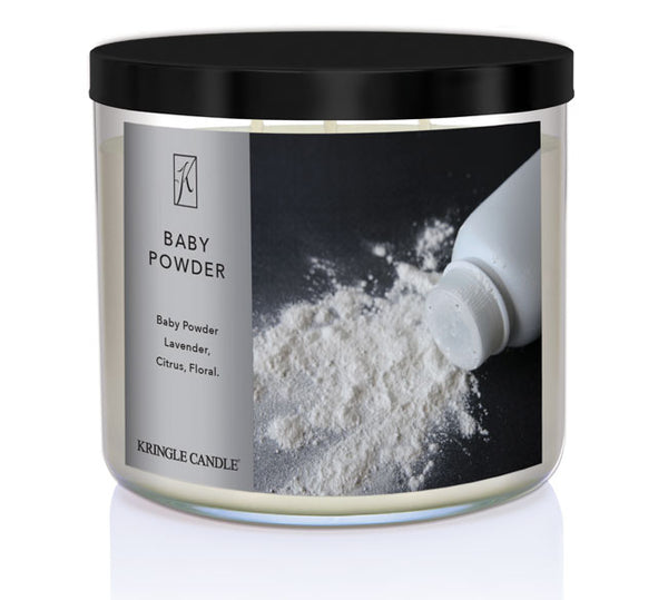 kringle candle Baby Powder 3-Wick Candle