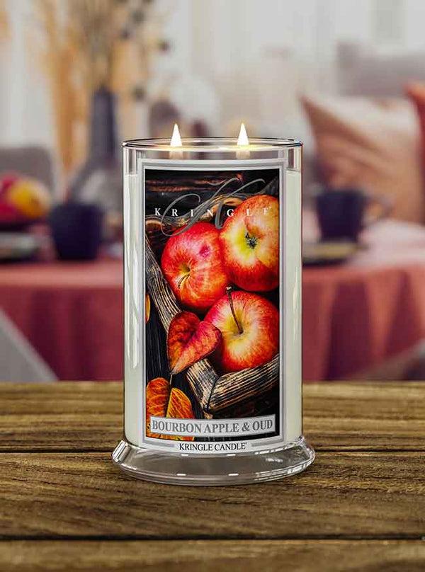 Kringle Candle Bourbon Apple & Oud Large 2-Wick