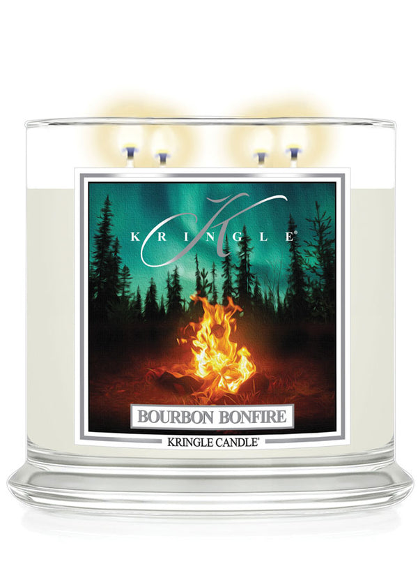 Kringle Candle Bourbon Bonfire XL 4-wick