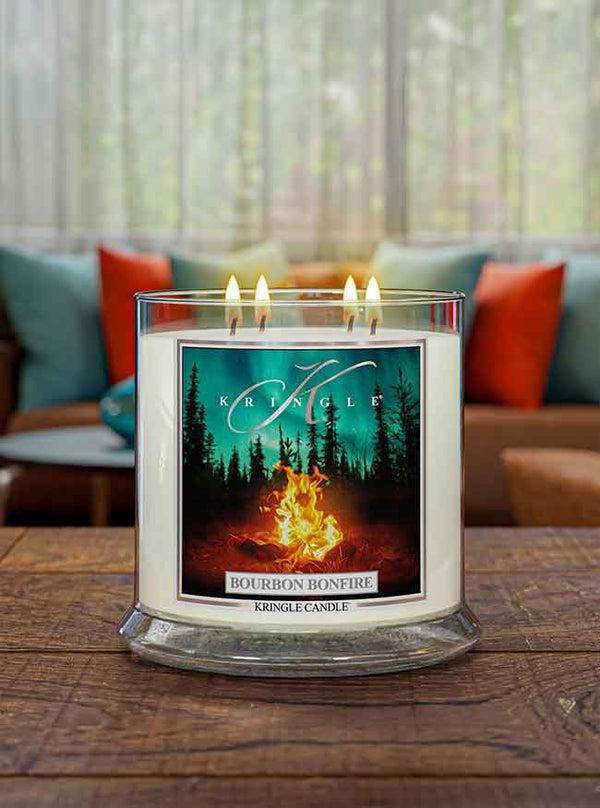 Kringle Candle Bourbon Bonfire XL 4-wick
