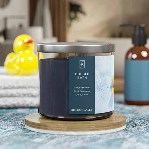 Kringle Candle Bubble Bath 3-Wick Candle