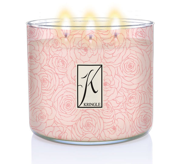 Kringle Candle Chiffon Parfait Peony 3-Wick Candle