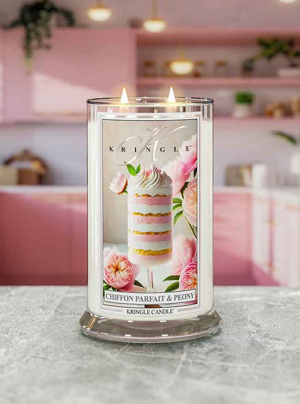 Kringle Candle Chiffon Parfait Peony Large 2-Wick