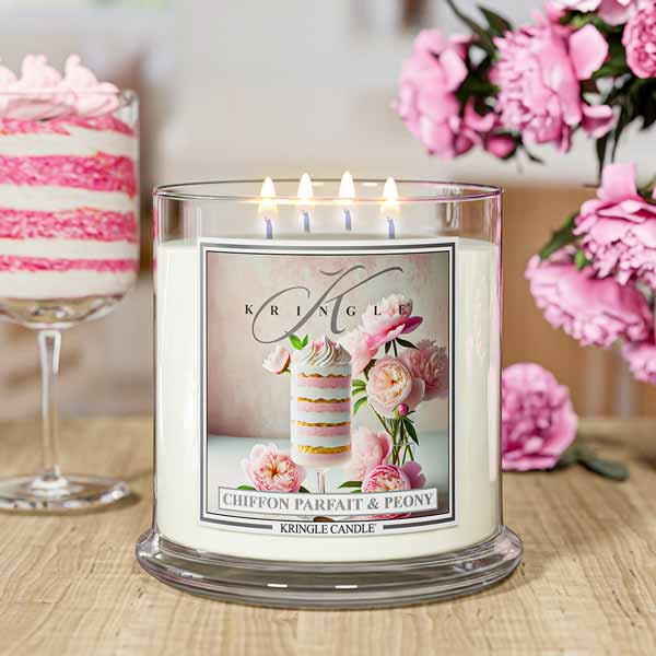 Kringle Candle Chiffon Parfait Peony XL 4-wick