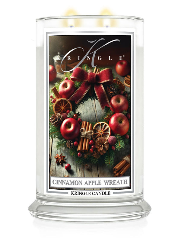 Kringle Candle Cinnamon Apple Wreath Large 2-Wick