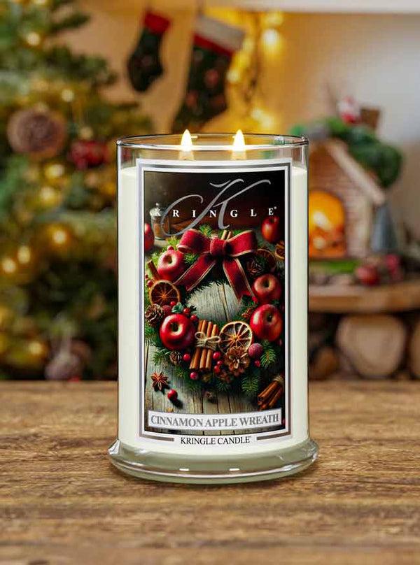 Kringle Candle Cinnamon Apple Wreath Large 2-Wick