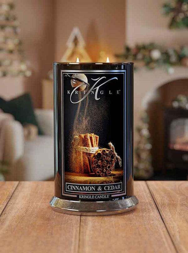Kringle Candle Cinnamon & Cedar Large 2-wick