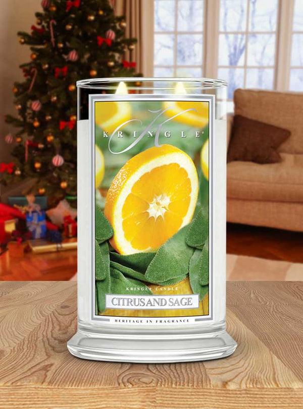 Kringle Candle Citrus & Sage Large 2-wick