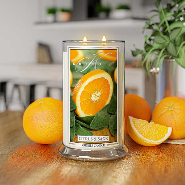 Kringle Candle Citrus & Sage Large 2-wick