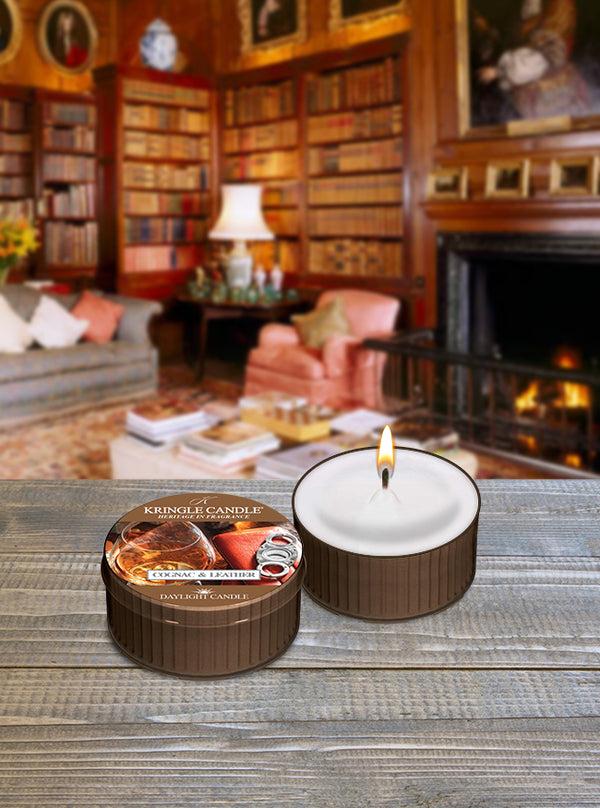 Kringle Candle Cognac & Leather DayLight Candle