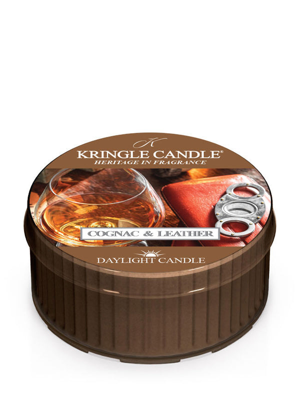 kringle candle Cognac & Leather DayLight Candle