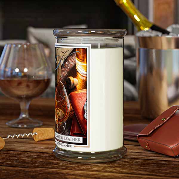 Kringle Candle Cognac & Leather Large 2-wick
