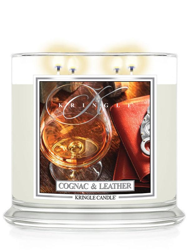 Kringle Candle Cognac & Leather XL 4-wick