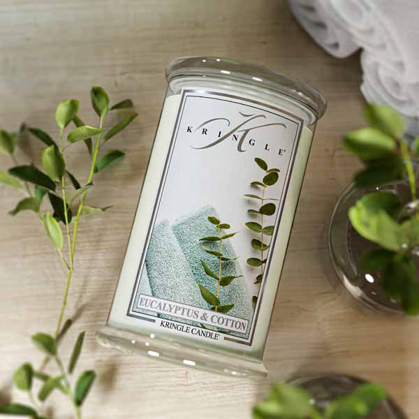 Kringle Candle Eucalyptus & Cotton Large 2-Wick