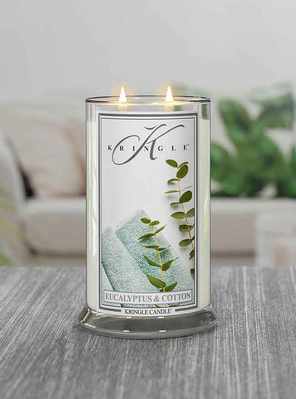Kringle Candle Eucalyptus & Cotton Large 2-Wick