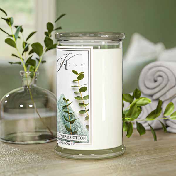 Kringle Candle Eucalyptus & Cotton Large 2-Wick