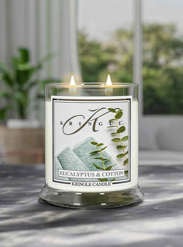 Kringle Candle Eucalyptus & Cotton Medium 2-wick