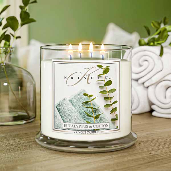 Kringle Candle Eucalyptus & Cotton XL 4-wick