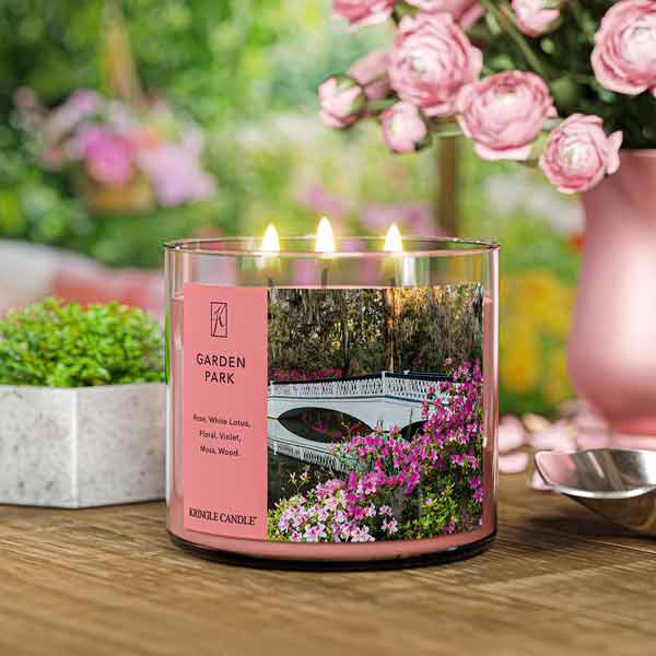 Kringle Candle Garden Park 3-Wick Candle