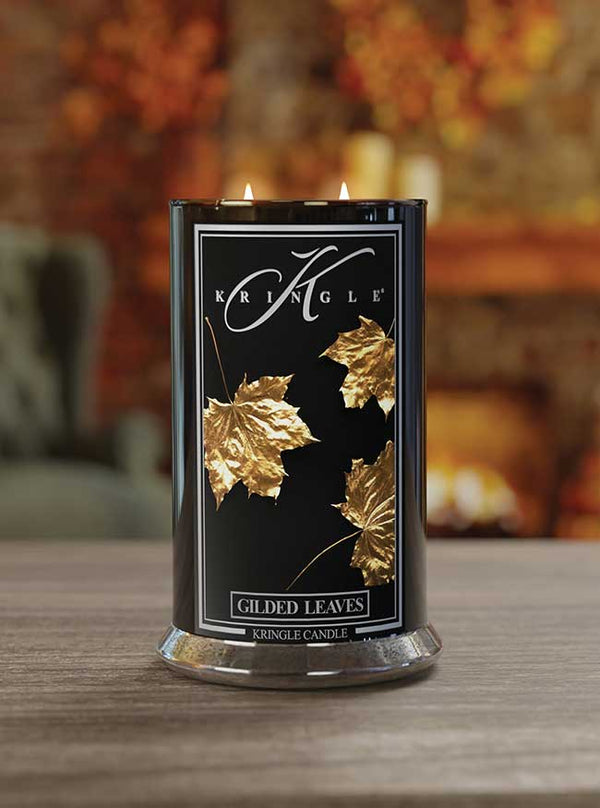 Kringle Candle Gilded Leaves Large 2-wick