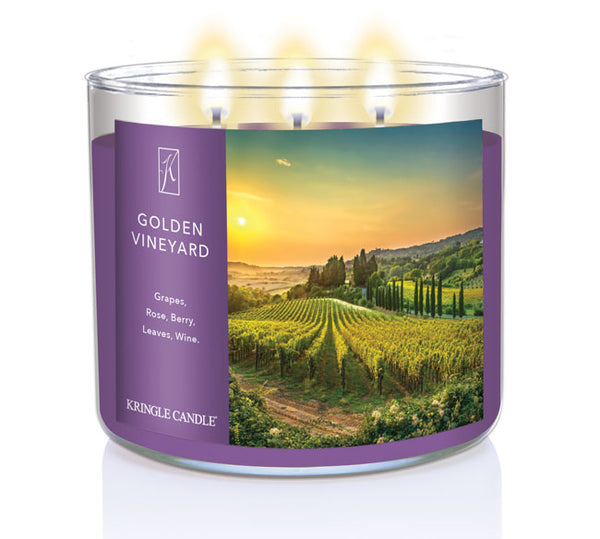 Kringle Candle Golden Vineyard 3-Wick Candle