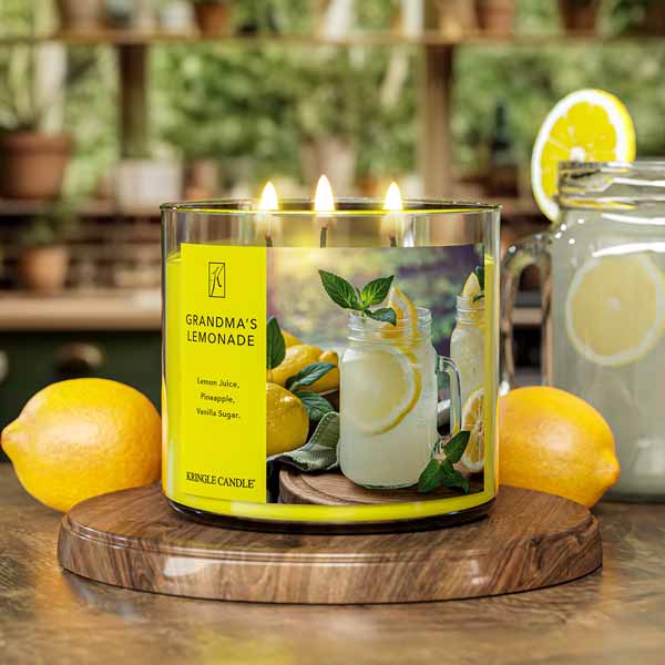 Kringle Candle Grandma's Lemonade 3-Wick Candle