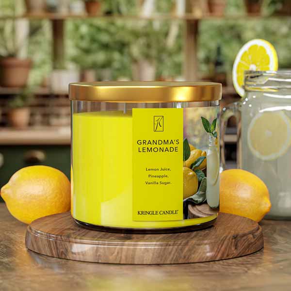 Kringle Candle Grandma's Lemonade 3-Wick Candle