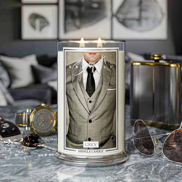 Kringle Candle Grey Large 2-wick