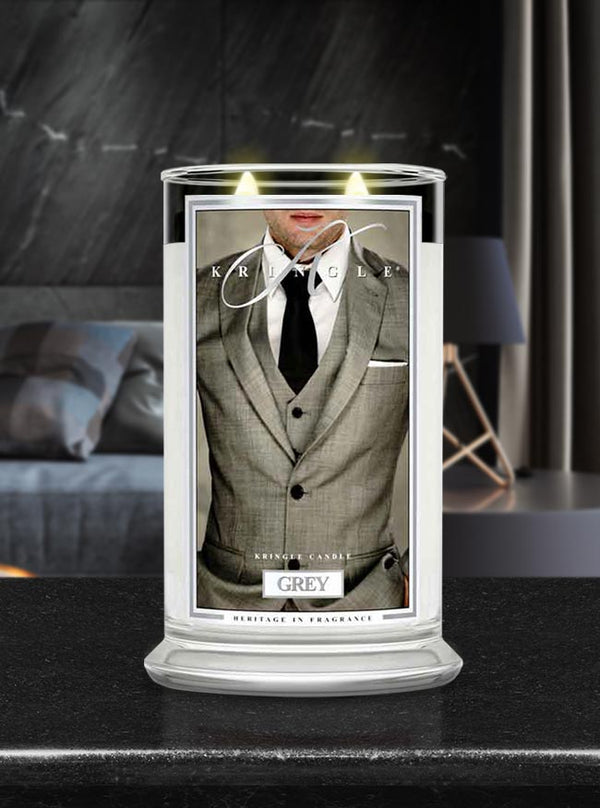 Kringle Candle Grey Large 2-wick