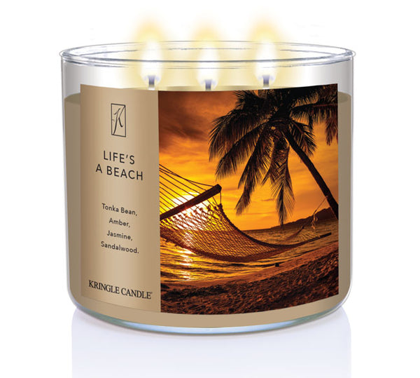 Kringle Candle Life's A Beach 3-Wick Candle
