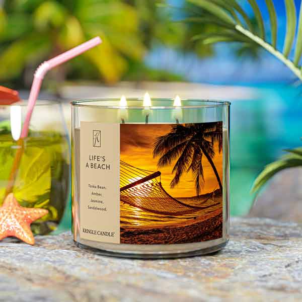 Kringle Candle Life's A Beach 3-Wick Candle