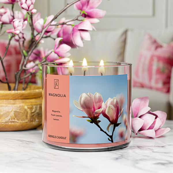 Kringle Candle Magnolia 3-Wick Candle