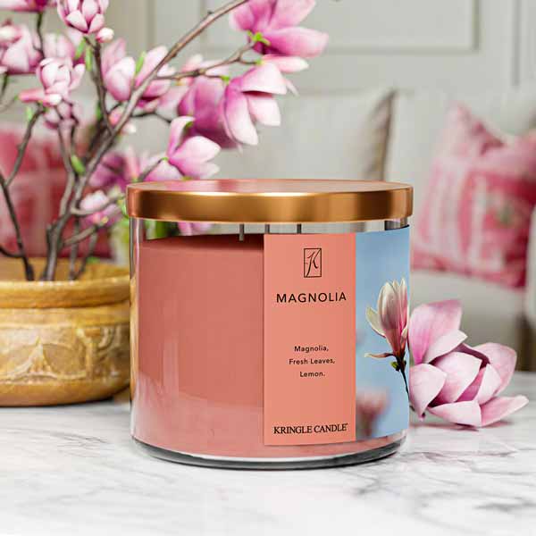 Kringle Candle Magnolia 3-Wick Candle
