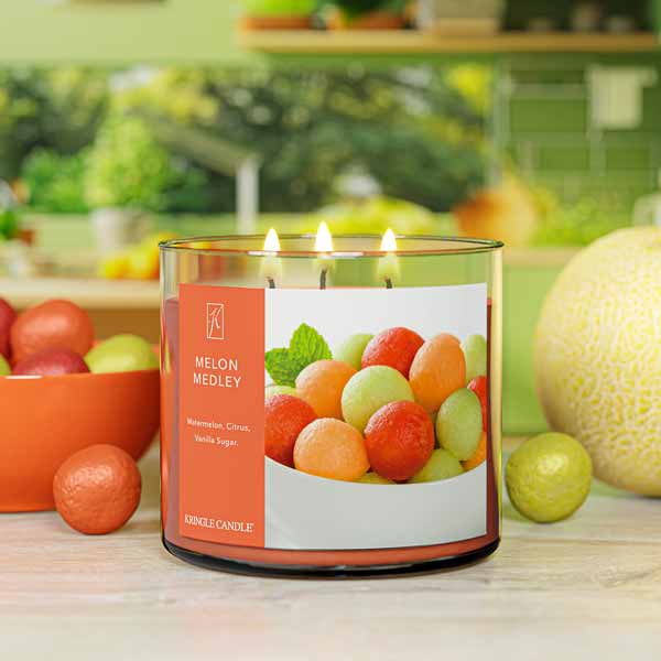 Kringle Candle Melon Medley 3-Wick Candle