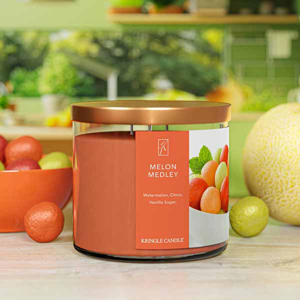 Kringle Candle Melon Medley 3-Wick Candle
