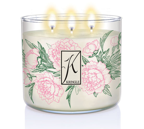 Kringle Candle Peony 3-Wick Candle