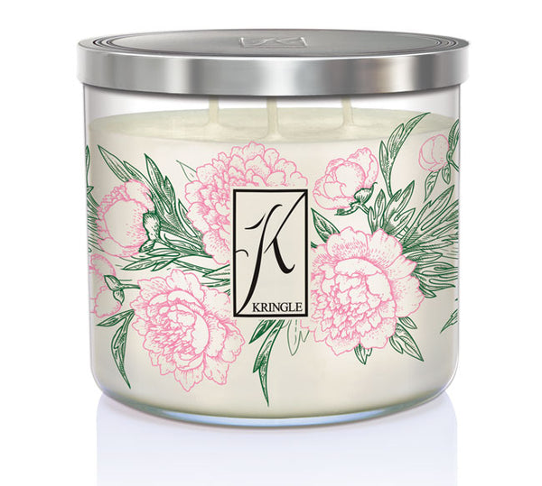 kringle candle Peony 3-Wick Candle