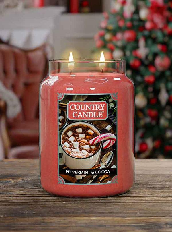 Kringle Candle Peppermint & Cocoa Large 2-wick