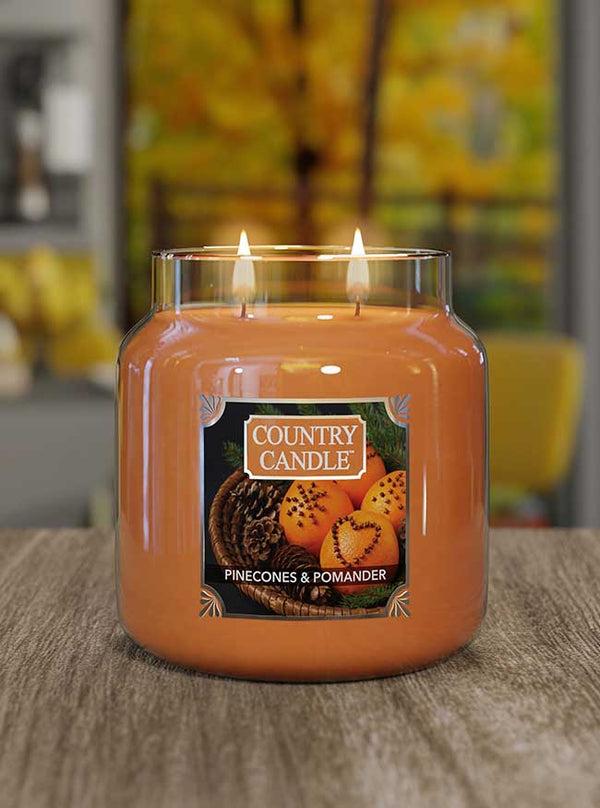Kringle Candle Pinecones & Pomander Medium 2-wick